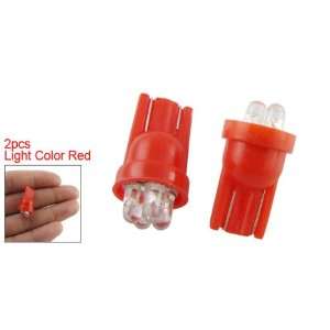   Red Car Vehicle 4 LED W5W Bulb Turn Signal Light Lamp Pair Automotive