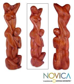 LOVERS~Hand Carved MODERN Wood Sculpture~ABSTRACT ART  