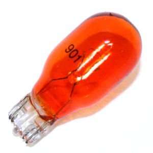   901A   4 Watt Amber #901 Miniature Wedge Base Light Bulb, 12.8 Volts