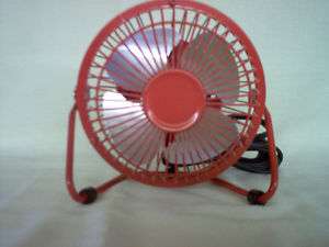PMX High Velocity Metal Personal/Desk Fan Red  
