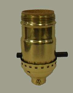 Lamp parts Solid brass push thru socket w/uno threads TR 421  