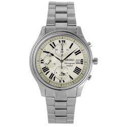   Mens Stainless Steel Silver Dial Chronograph Watch  