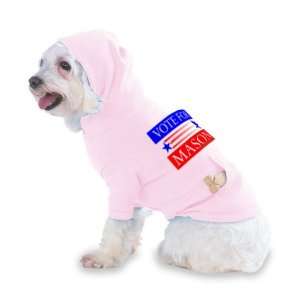 VOTE FOR MASON Hooded (Hoody) T Shirt with pocket for your Dog or Cat 
