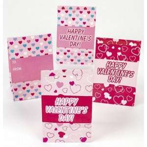 Valentine Mini Treat Bags With Tape   Party Favor & Goody Bags & Paper 