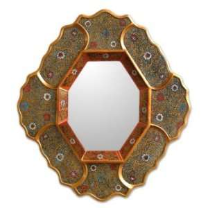  Painted glass mirror, Golden Ivy