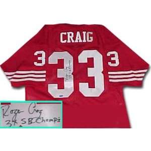  Roger Craig San Francisco 49ers Autographed Throwback Red 