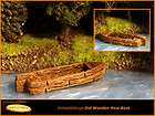 wooden row boat  