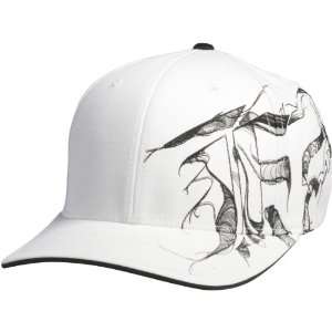 Fox Racing Contour Mens Flexfit Fashion Hat/Cap   Color White, Size 