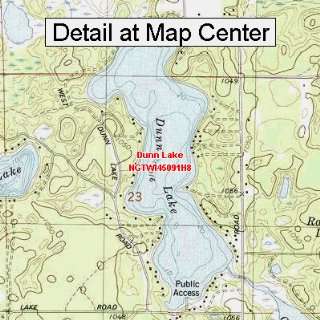   Topographic Quadrangle Map   Dunn Lake, Wisconsin (Folded/Waterproof
