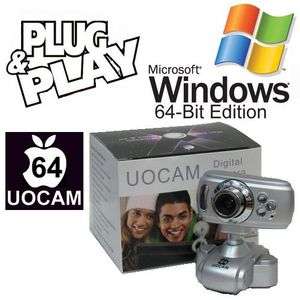  64 Bit USB 2.0 Laptop PC Webcam Built in Microphone Windows 7 Vista XP