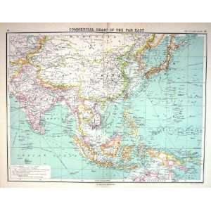  Commercial Bartholomew Map C1900 Philippine Borneo Sumatra 