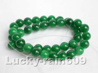 10mm round emerald green jade beads gemstone strand  
