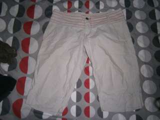 ABERCROMBIE Grey Check Cuffed Shorts Size Large SH11869  
