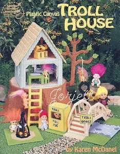 Troll House Playset plastic canvas patterns OOP new  