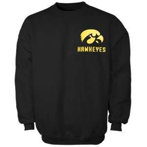 Iowa Hawkeyes Black Keen Fleece Crew Sweatshirt (Small)