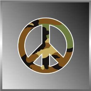 Peace Symbol US Army Camouflage Design Vinyl Decal Bumper Sticker 5 X 