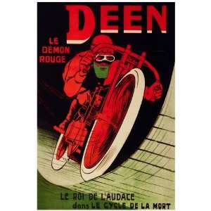 11x 14 Poster. The red demon, Cycles Poster Ad. Decor with Unusual 