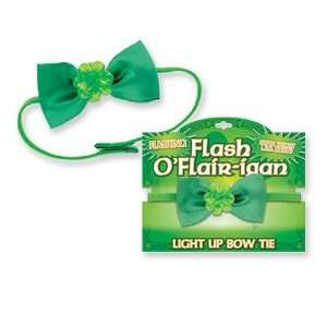  St Patricks Day  Irish  Flashing Shamrock Bow Tie 