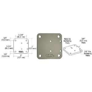  CRL Beige Gray 5 x 5 Offset Base Plate by CR Laurence 