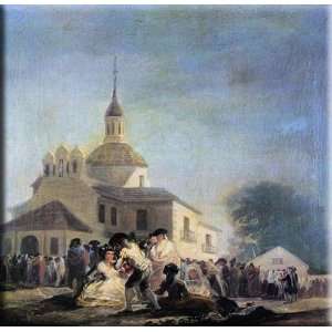  Pilgrimage to the Church of San Isidro 16x16 Streched 