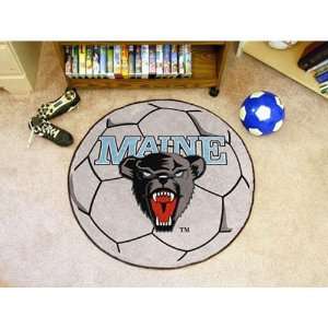  BSS   Maine Black Bears NCAA Soccer Ball Round Floor Mat 