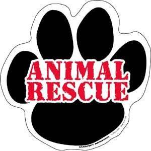 Animal Rescue Awareness Paw Magnet