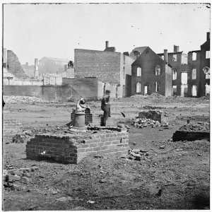  Civil War Reprint Richmond, Va. Ruined buildings in the 