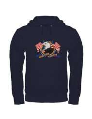 Artsmith, Inc. Hoodie (Dark) Bald Eagle Emblem with US Flag