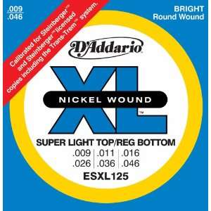 Addario ESXL125 Nickel Wound Electric Guitar Strings, Super Light 