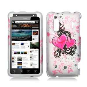  HTC EVO Design 4g Accessory   Duo Pink Hearts Design 