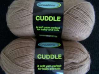 Sensations Cuddle baby soft yarn, brown, 2 sk  