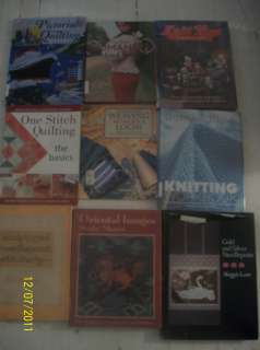 Lot of 9 Books on Knitting Quilting Needlepoint  