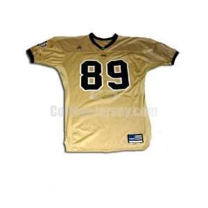  Gold No. 89 Game Used Notre Dame Adidas Football Jersey 