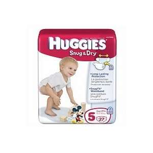  Huggies Snug & Dry Diapers, Jumbo Pack, Size 5, 27+ lbs 