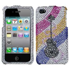   Guitar Diamante Phone Protector Faceplate Cover For APPLE iPhone 4S/4