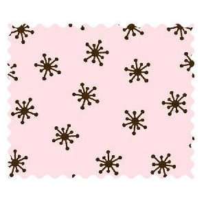  SheetWorld Brown Snowflake Pink Woven Fabric   By The Yard Baby