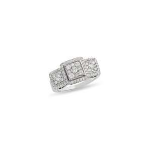  ZALES Composite Diamond Three Stone Ring in 14K White Gold 