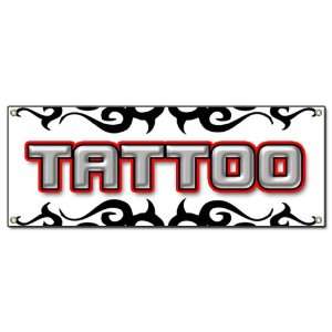  TATTOO 1 BANNER SIGN shop artist signs body art gun