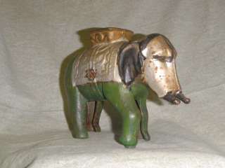   cast iron Indian Asian Elephant still coin money piggy bank  
