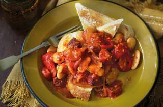 Butter bean, paprika and chorizo stew