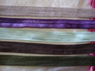 lot 50 y fold over elastic FOE 5 colors 5/8 w olive  