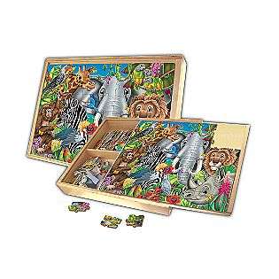 in a Box Wooden Puzzle Set (Includes Four 48 piece wood puzzles 