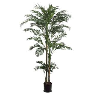   of 2 Potted Artificial Petite Phoenix Silk Palm Trees 6 