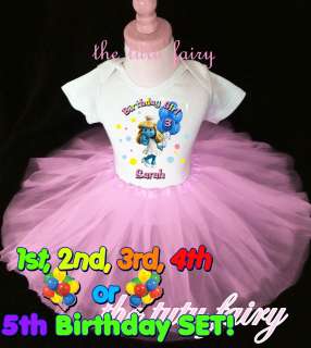 Smurfette Birthday Outfit Tutu & Personalized Shirt Set name age 1st 