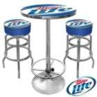 Trademark Ultimate Miller Lite Gameroom Combo   2 Bar Stools and Table