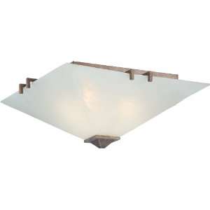   Light Ratio Flush with Frosted Glass, CUL Damp Location, Inca Gold
