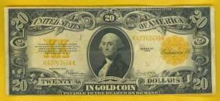 1922 $20 GOLD SEAL GOLD CERTIFICATE   BEAUTIFUL  