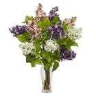 NearlyNatural Lilac Silk Flower Arrangement