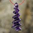 Deep Purple African AMETHYST Gemstone Carving Focal Bead Pendant 11 ct 