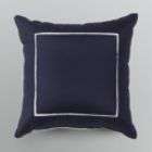 black 100 percent cotton background this pillow is finished with a 